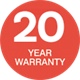 20 Year Warranty 
